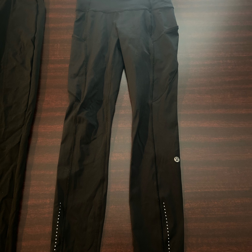 Lululemon Black Leggings with Rhinestone Detail